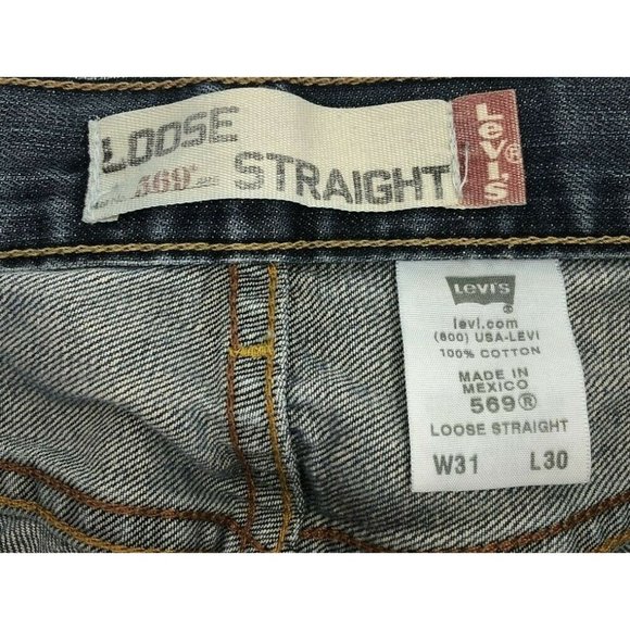 Men's Levi's 569 Loose Straight Jeans Size 31x30 - Picture 6 of 9